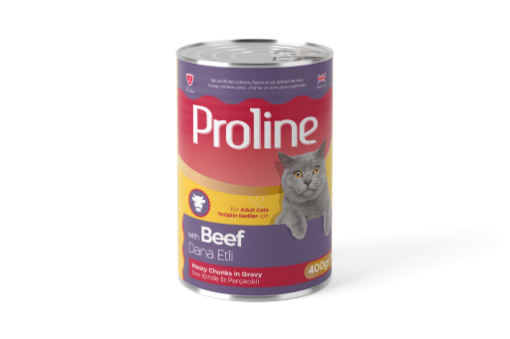 PROLİNE KEDİ KONSERVESİ 400 GR BİFTEKLİ SOSLU resmi