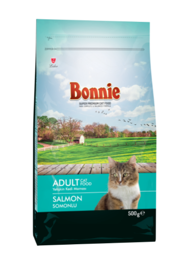 BONNIE KEDİ MAMASI 500 GR SOMONLU *BNP172 resmi