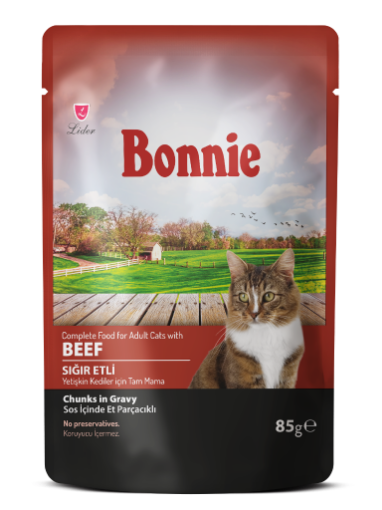 BONNIE KEDI POUCH 85GR DANA ETLI*22 BNK091 resmi