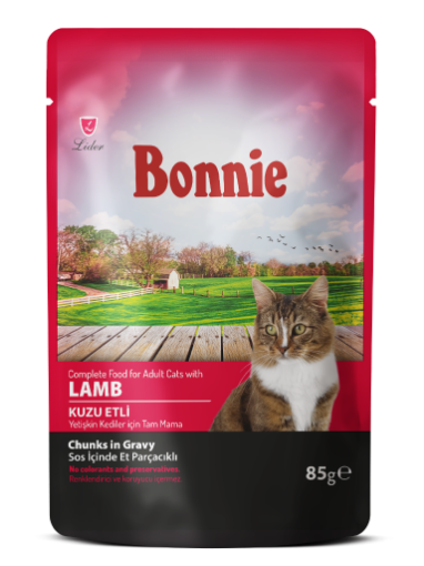 BONNİE KEDİ POUCH 85GR KUZU ETLİ CİĞERLİ
 resmi