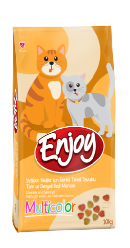ENJOY KEDİ MAMASI 10 KG TAVUK ETLİ RENKLİ *ENJ37 resmi