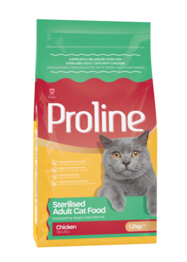 PROLINE KEDİ MAMASI 1,2 KG KISIRLAŞTIRILMIŞ TAVUK ETLİ *PRO228
 resmi