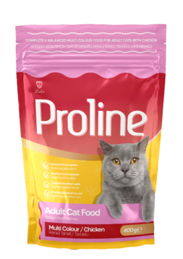 PROLINE KEDİ MAMASI 400 GR RENKLİ TANELİ TAVUK ETLİ *PRO234
 resmi