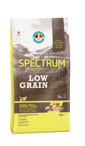 SPECTRUM LOW GRAIN KEDİ MAMASI 2 KG YAVRU TAVUK & HİNDİ *SPL056 resmi