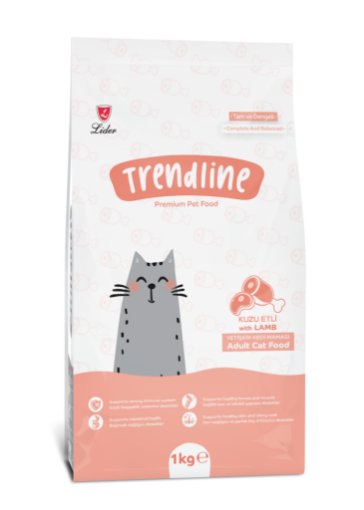 TRENDLINE KEDİ MAMASI 1 KG KUZU resmi