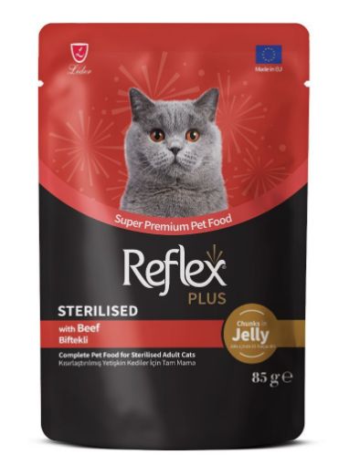 REFLEX POUCH KEDİ 85 GR KISIRLAŞTIRILMIŞ BİFTEKLİ resmi