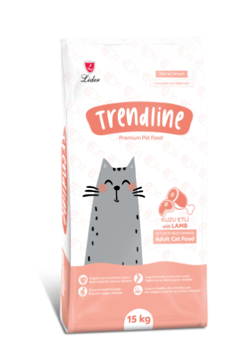 TRENDLINE KEDİ MAMASI 15 KG KUZU & PİRİNÇ resmi
