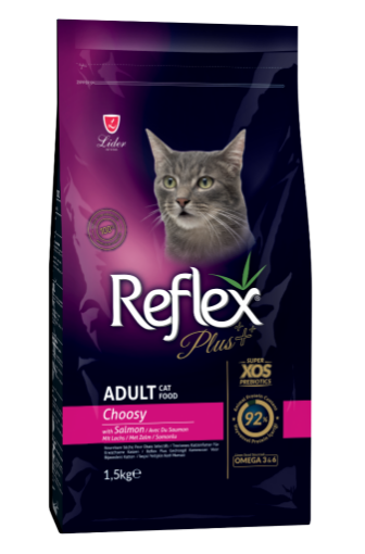 REFLEX PLUS KEDİ MAMASI 1,5 KG CHOOSY SOMONLU resmi