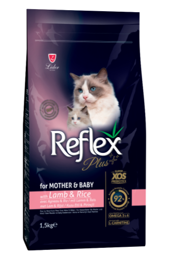 REFLEX PLUS KEDİ MAMASI 1,5 KG MOTHER  BABY KUZU  PİRİNÇ resmi