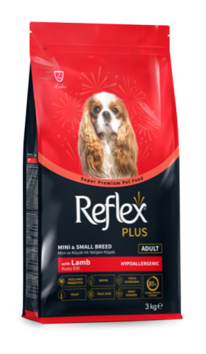 REFLEX PLUS KÖPEK MAMASI 3 KG YETİŞKİN MINI IRK KUZU *RFX112 resmi