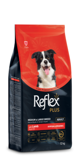 REFLEX PLUS KÖPEK MAMASI 12 KG ORTA  BÜYÜK IRK KUZULU resmi
