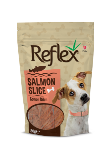 REFLEX KÖPEK ÖDÜL MAMASI 80GR SOMON ETLİ DİLİM resmi