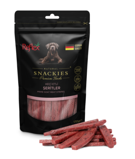 REFLEX SNAC KÖPEK 170 GR KEÇİ ETLİ ŞERİT resmi