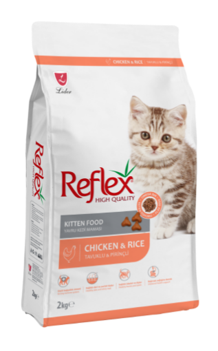 REFLEX KEDİ MAMASI 2 KG YAVRU TAVUK & PİRİNÇ *RFL255 resmi