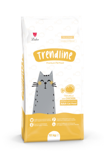 TRENDLINE KEDİ MAMASI 10 KG TAVUK ETLİ *TRE182 resmi