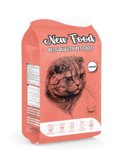 NEW FOOD KEDİ MAMASI 15 KG TAVUK ETLİ resmi