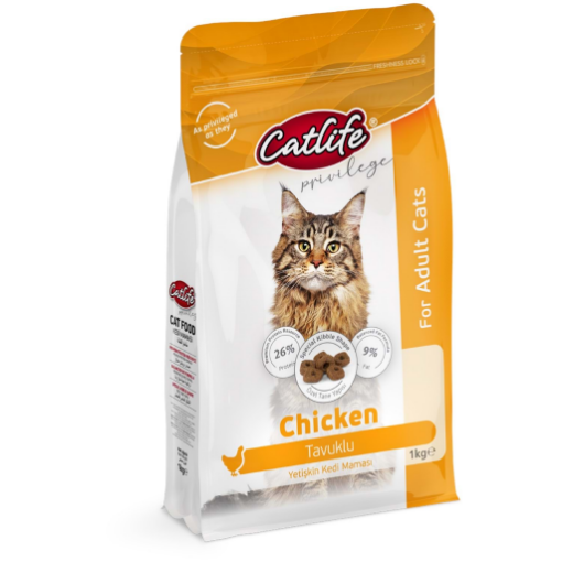 CATLIFE KEDİ MAMASI 1 KG TAVUK ETLİ *CLFD08 resmi