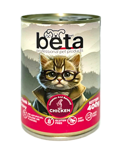 BETA KEDİ KONSERVESİ 400 GR YAVRU TAVUKLU resmi
