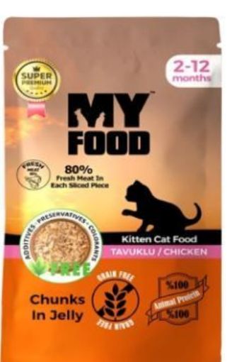 MYFOOD POUCH KEDİ 85 GR YAVRU TAVUKLU resmi