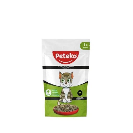 PETEKO POUCH KEDİ 85GR KUZULU resmi