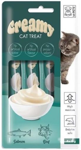 M-PETS SOMON BALIKLI BİFTEKLİ KREMA KEDİ ÖDÜL MAMASI 4'LÜ
 resmi