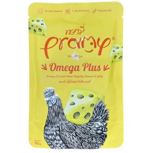 PRAMY KEDİ ÖDÜL MAMASI 70GR. JÖLE İÇİNDE TAVUK VE PEYNİRLİ resmi